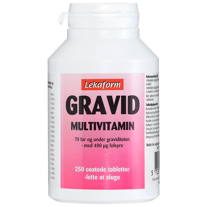 Lekaform Gravid Multivitamin, pakke med 250 tabletter