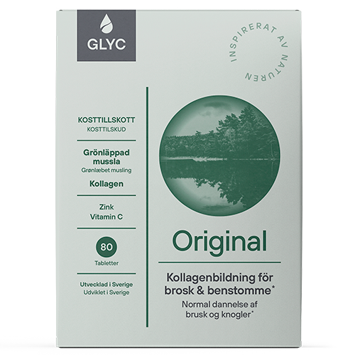 Pakke med Glyc Original tabletter, 80 stk. med zink og C-vitamin