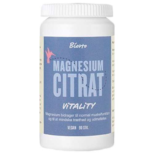 Pakning med Biorto Magnesium Citrat kosttilskud, 90 kapsler