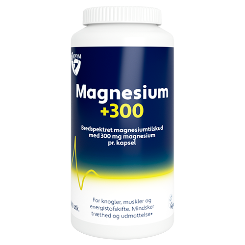 Biosym Magnesium +300 vegansk magnesiumtilskud, pakke med 160 kapsler