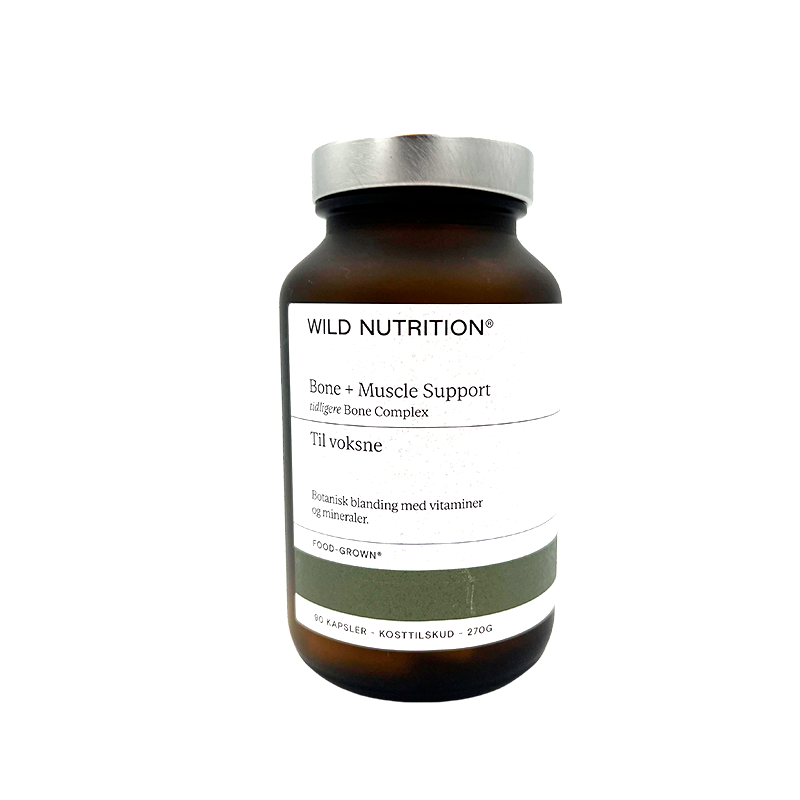 Wild Nutrition Food-Grown Bone + Muscle Support kosttilskud, 90 kapsler