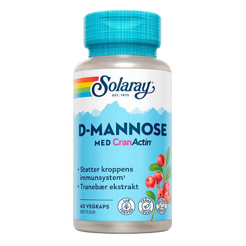 Solaray D-Mannose M. CranActin, pakke med 60 vegetabilske kapsler