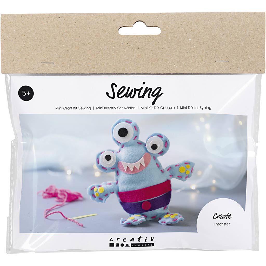 Mini DIY kit fra Creativ Company til at sy et monster i filt