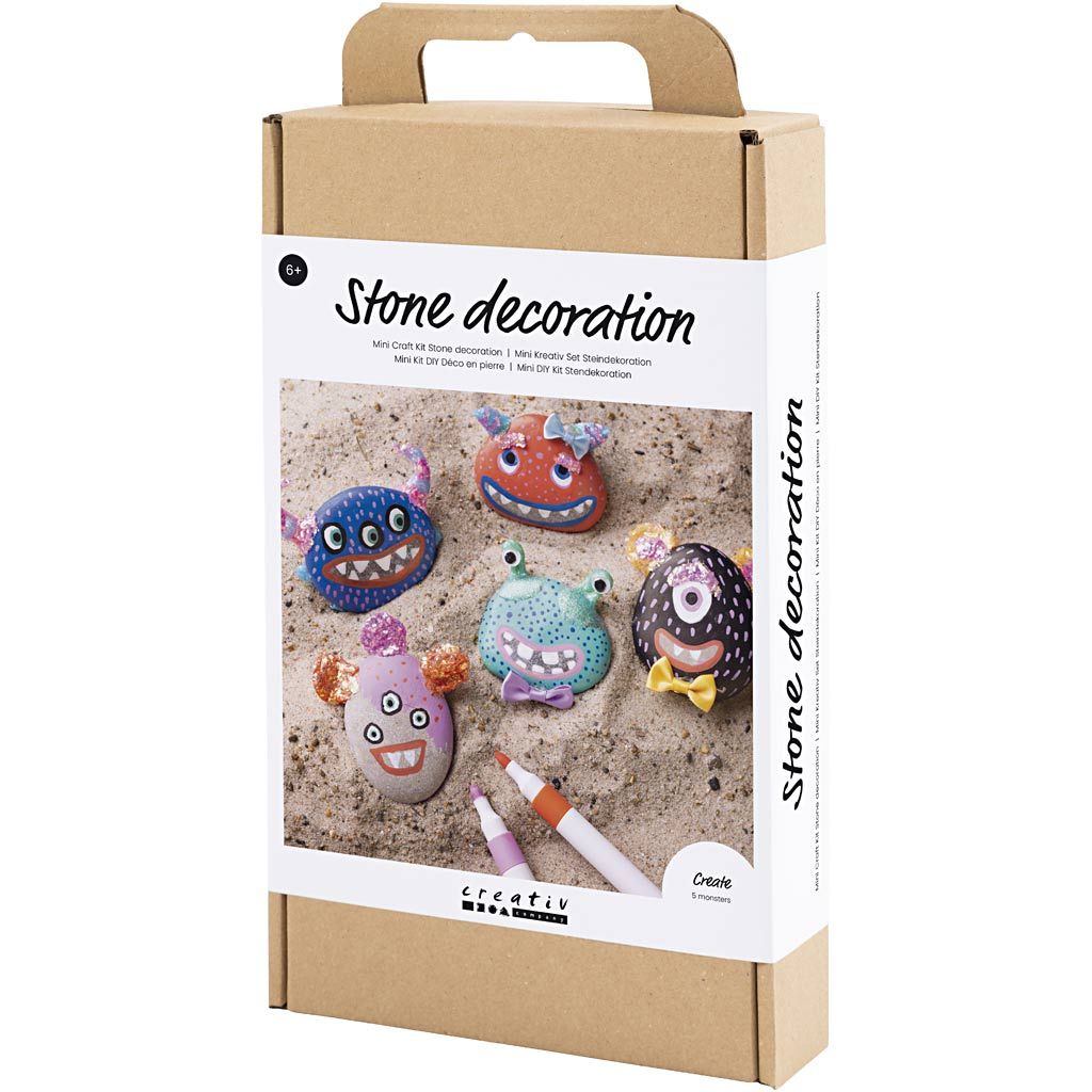 Creativ Company DIY-kit til stendekoration med monstre og stentuscher