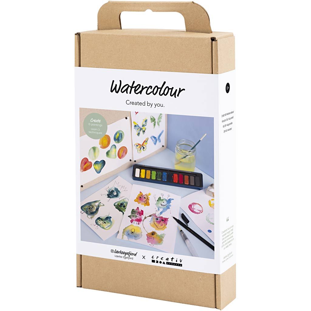 Creativ Company DIY kit med akvarelmaling fra serien Creativity in a Box
