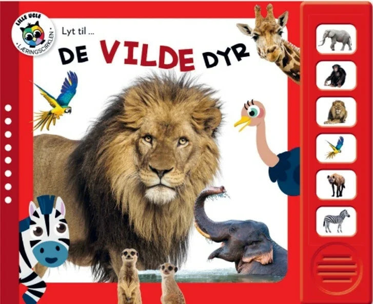 Bogen Lyt Til – De Vilde Dyr fra Globe med lydpanel og knapper
