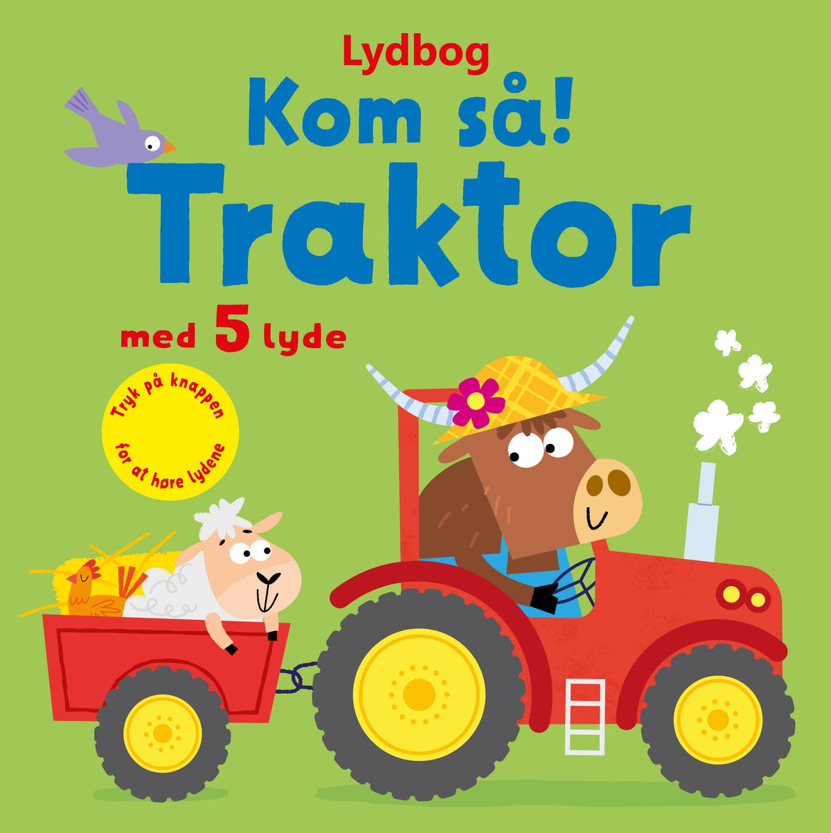 Papbogen Kom så Traktor fra Globe med lyde og illustrationer fra bondegården
