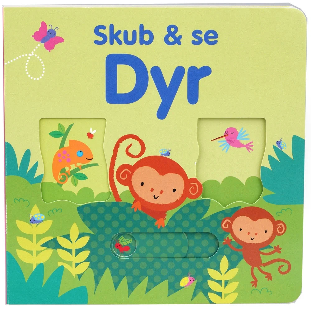 Papbogen Skub & Se – Dyr fra Globe med skub- og træk-effekter