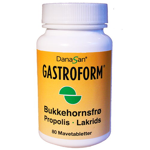 Pakning med Danasan Gastroform kosttilskud, 80 tabletter