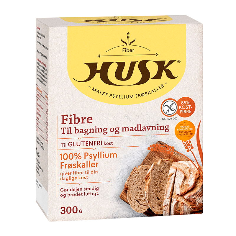 Pakning med HUSK Fiber HUSK glutenfrit bagemiddel, 300 g