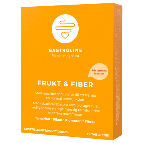 Pakke med Ortis Baltex Frugt & Fibre kosttilskud, 30 tabletter