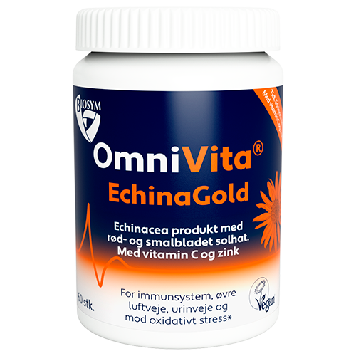 Biosym OmniVita EchinaGold vegansk kosttilskud med echinacea, 60 kapsler