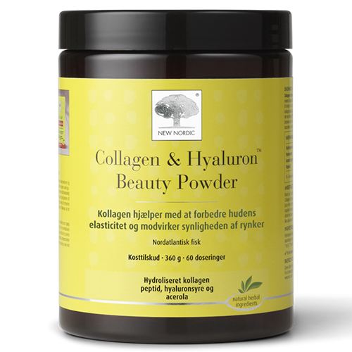 New Nordic Collagen & Hyaluron Beauty Powder i pakning på 360 g