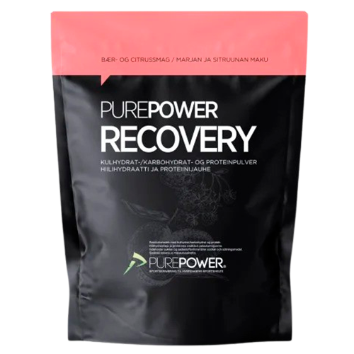 PurePower proteinpulver med kulhydrater, smag bær og citrus, 400 g
