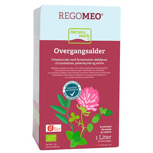 Flaske med Herrens Mark REGOEMO økologisk kosttilskud, 1 liter