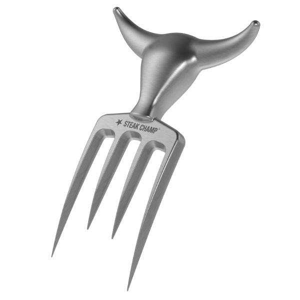 Steakchamp Bull Fork gaffel til grill i forkromet zinklegering