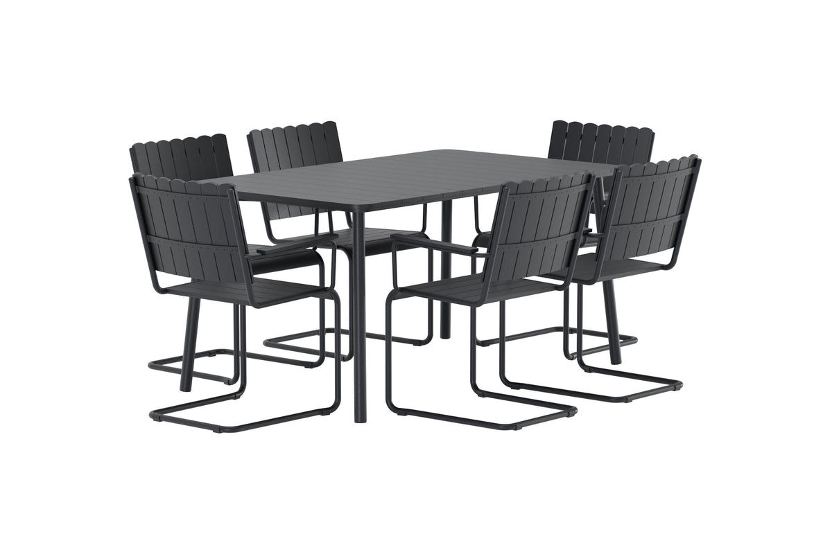 Se VENTUVENTURE HOME Holmsund havemøbelsæt, m. 1 bord og 6 stole - sort polywood og sort stål ❤ Kæmpe udvalg i Venture Design - Køb online på udsalg og tilbud lige nu ❤ Lav fragtpris og hurtig levering - Varenummer: Boboonline-126650 og barcode / Ean: 7340220871015 på lager - Udsalg på Havemøbelsæt,
Udendørs møbler,
Havemøbelsæt til 6 personer,
Terrasse og have,
Havemøbelsæt, Spar stort – op til 53% - Over 2.739 brands med kæmpe udsalg