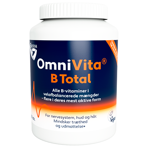 Biosym OmniVita B Total kosttilskud med B-vitaminer, 100 kapsler