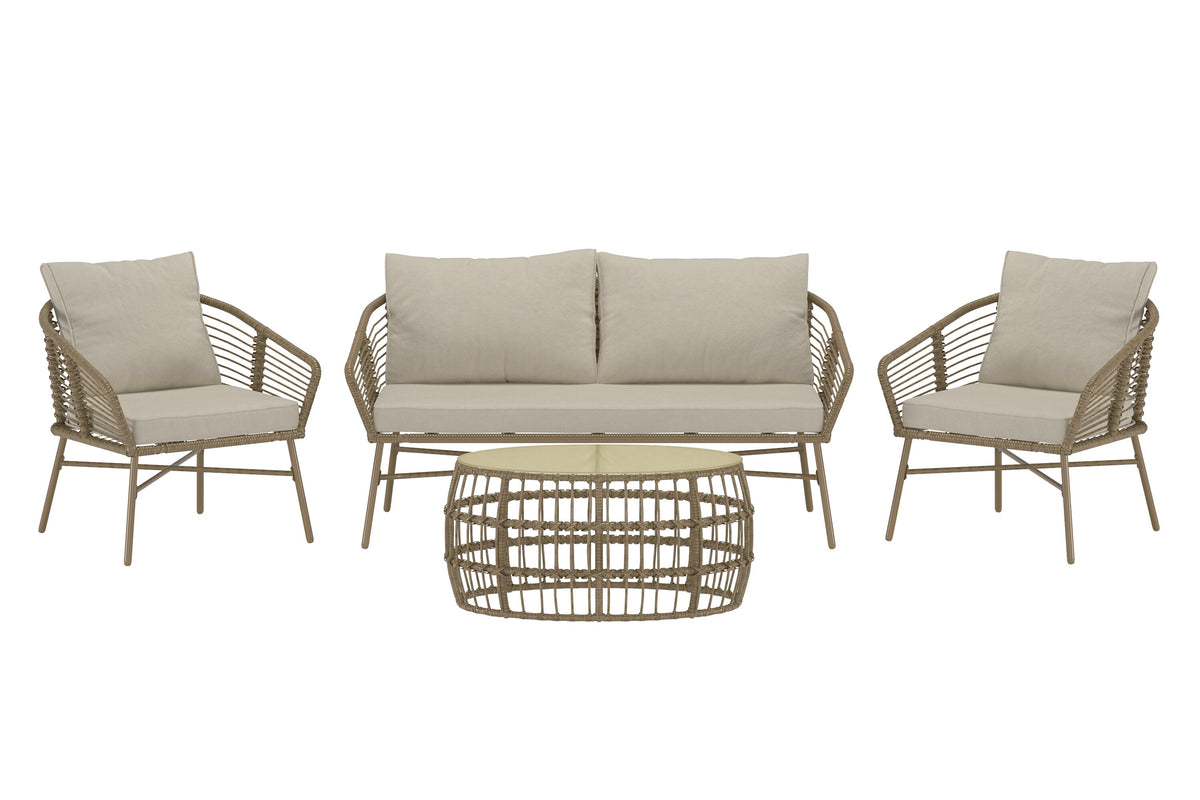 Se VENTURE HOME Lipari havesofasæt, m. 1 bord, 1 sofa, 2 stole og beige hynder - glas og brun polyrattan/stål ❤ Kæmpe udvalg i Venture Design - Køb online på udsalg og tilbud lige nu ❤ Billig fragt og hurtig levering - Varenummer: Boboonline-126664 og barcode / Ean: 7340220871732 på lager - Udsalg på Udendørs møbler,
Udendørs loungemøbler,
Terrasse og have,
Udendørs loungemøbler,
Alle udendørs møbler Spar helt op til 73% - Over 739 kendte brands på udsalg