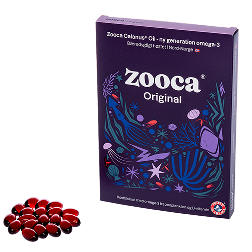 Zooca/Nordfolk Omega 3 kosttilskud fra plankton i pakke med 60 kapsler