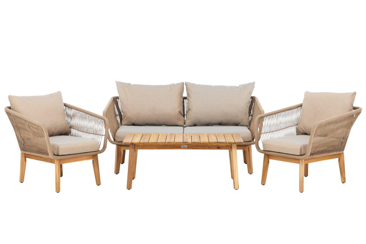 Se VENTURE HOME Chania havesofasæt, m. 1 bord, 1 sofa, 2 stole og beige hynder - natur reb og natur akacietræ ❤ Kæmpe udvalg i Venture Design - Køb online på udsalg og tilbud lige nu ❤ Super billig fragt og lynhurtig levering - Varenummer: Boboonline-126766 og barcode / Ean: 7340220875730 på lager - Udsalg på Udendørs møbler,
Udendørs loungemøbler,
Terrasse og have,
Udendørs loungemøbler,
Alle udendørs møbler Spar helt op til 57% - Stort udsalg på over 739 brands