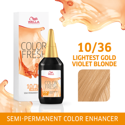 Wella Professionals Color Fresh 10/36 semipermanent toningsfarve i nuancen lyseste guld violet blond