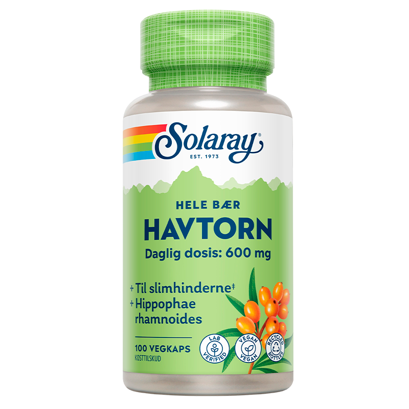 Solaray Havtorn 300 mg, pakke med 100 kapsler med omega-7