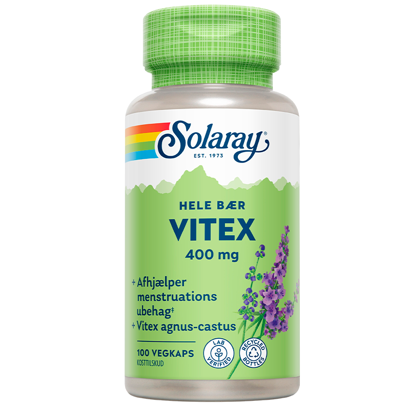 Solaray Vitex Agnus Castus plantebaseret kosttilskud, 100 kapsler