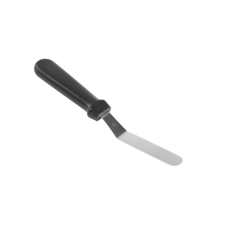Paletkniv med fleksibelt rustfrit stålblad og sort PP-håndtag fra Hendi, 200 x 32 mm