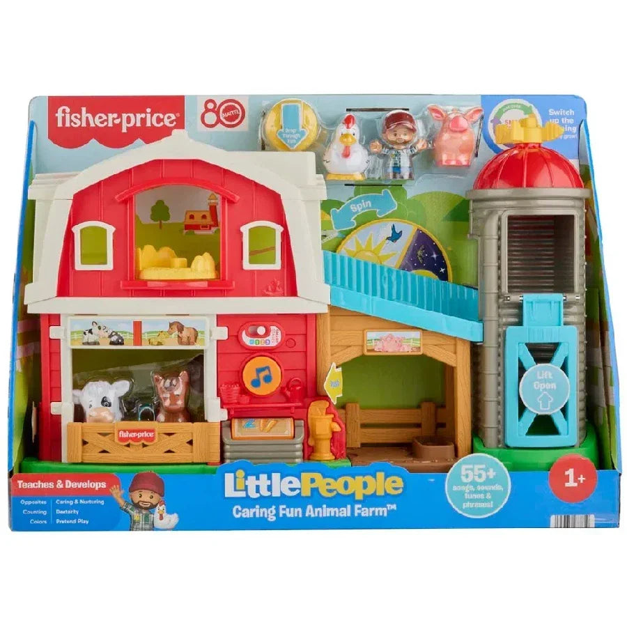 Fisher-Price Little People Caring Fun Animal Farm legesæt med lade og silo