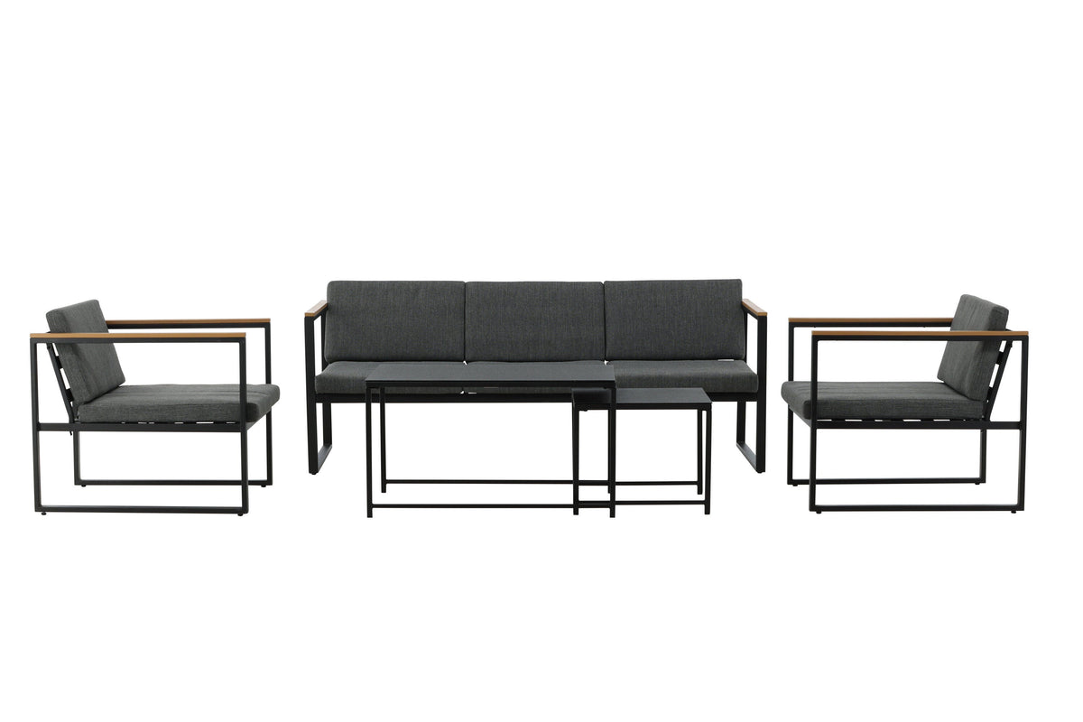 Se Venture Home - Dakar loungesæt, sort/grå, 5 pers. ❤ Kæmpe udvalg i Venture Home - Køb online på udsalg og tilbud lige nu ❤ Lav fragtpris og hurtig levering - Varenummer: Bolig&Haven-47935002804554 og barcode / Ean: 7350118410868 på lager - Udsalg på Få op til 67% i rabat - Over 2.739 brands på stort udsalg