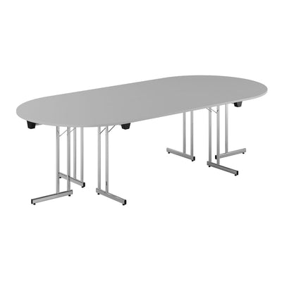Konferencebord - 260x120cm - Sammenklappeligt bord - Grå-krom