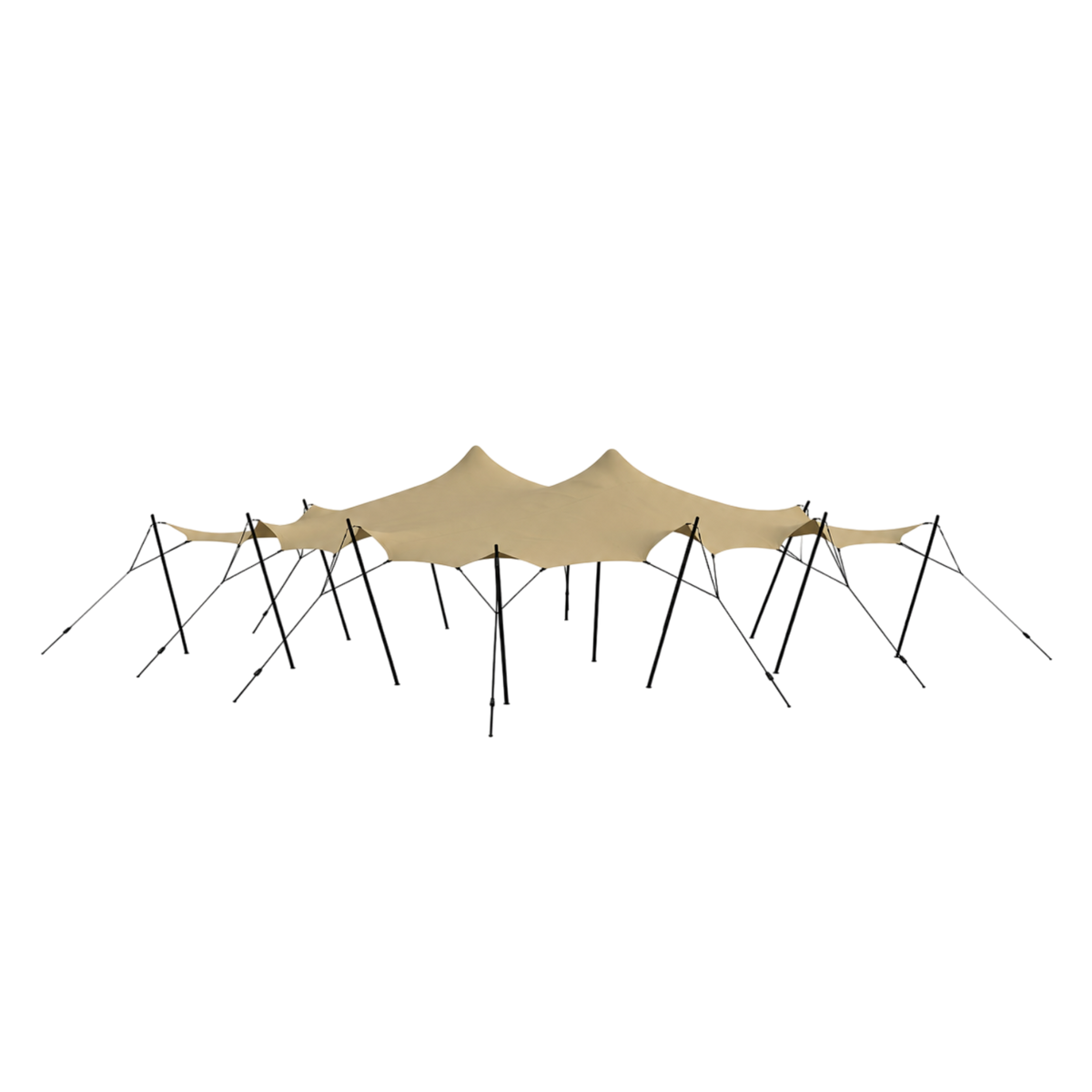 Stretch tent 9x12m - SAND - Komplet - Sand