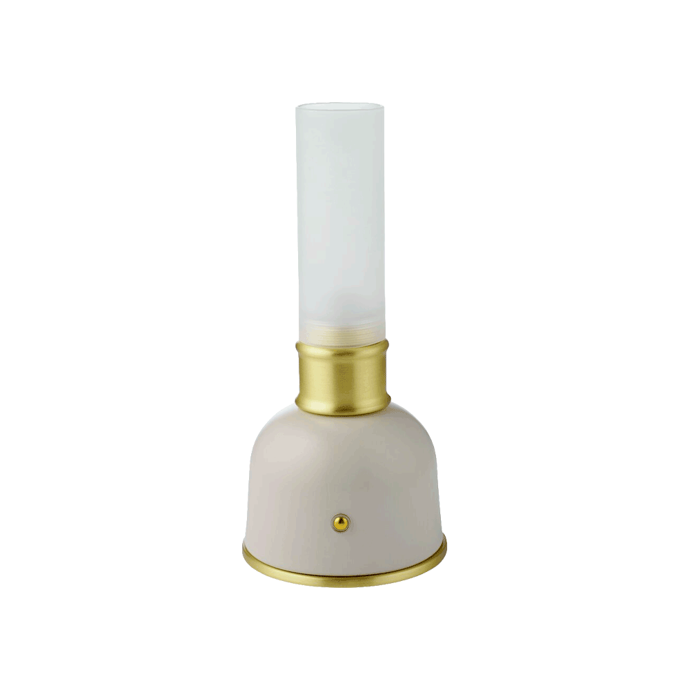 Grå Nevinne bærbar LED-lampe fra Lene Bjerre i metal og frostet glas