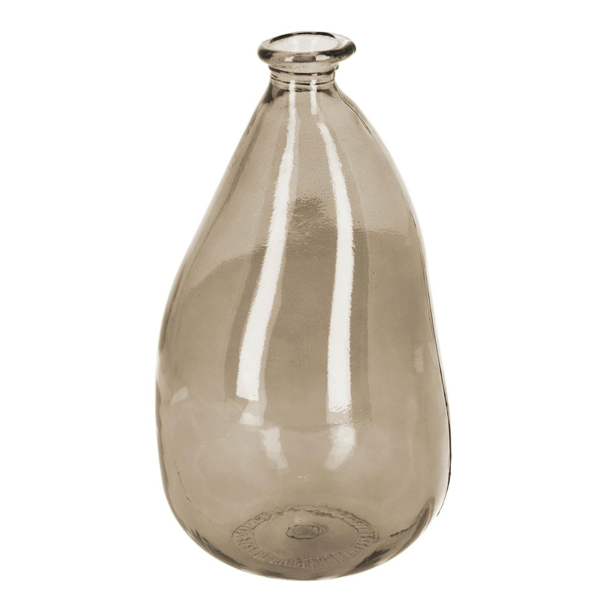 Kave Home Brenna medium vase i brunt genbrugsglas, højde 36 cm