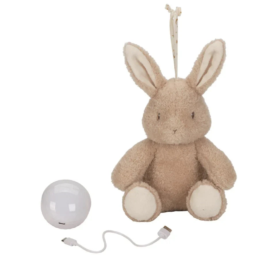 Little Dutch krammekanin Bunny med natlys og beroligende lyde