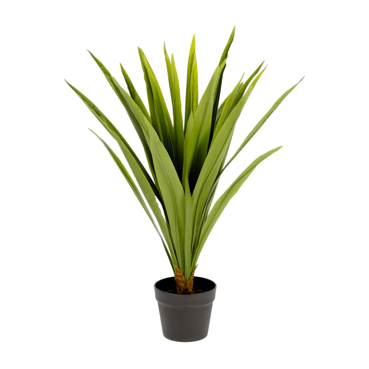 Kunstig Yucca-plante fra Kave Home i grøn polyethylen med urtepotte, højde 80 cm