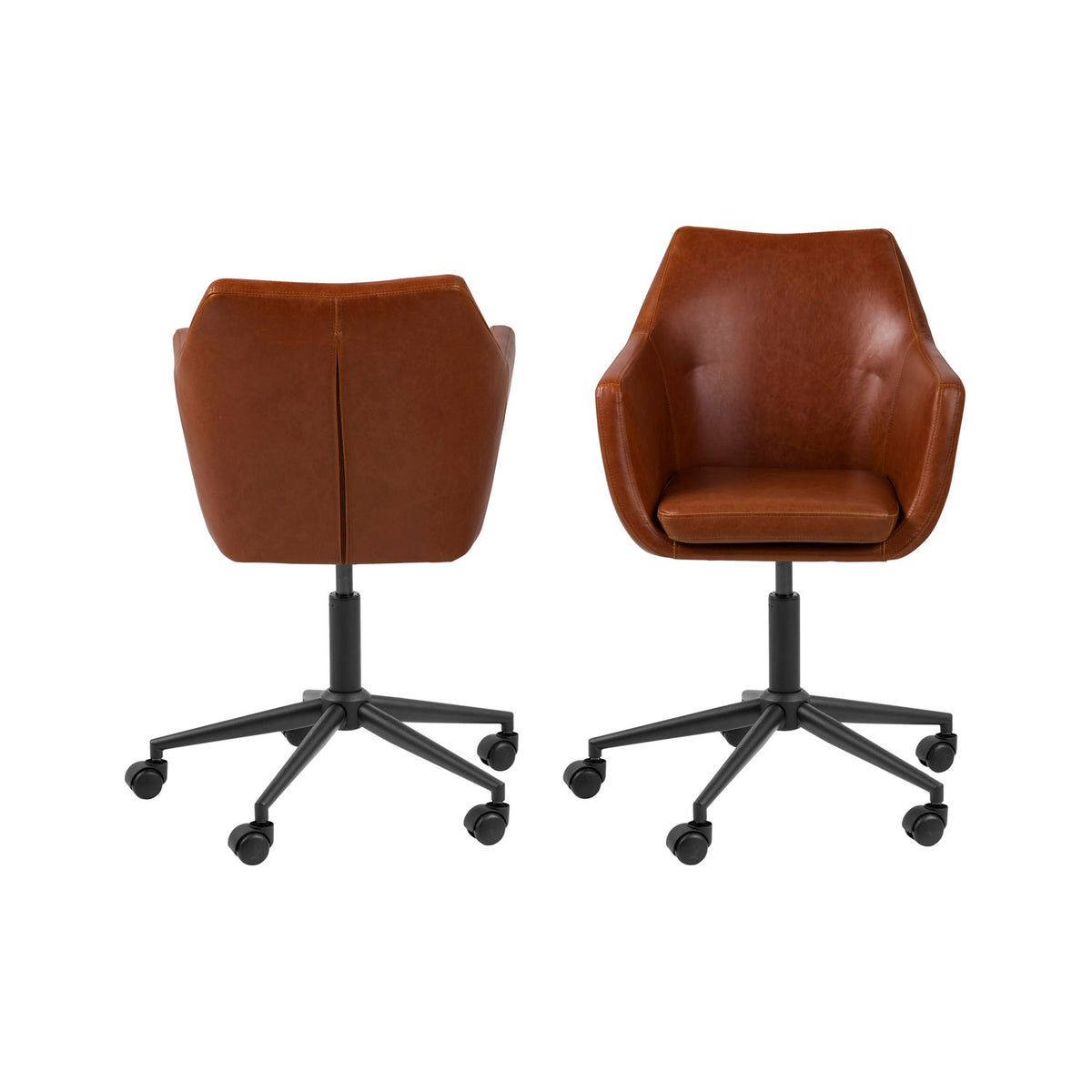 Se ACT NORDIC Nora skrivebordsstol m. armlæn, 5 stjernet fod og hjul - vintage cognac PU og sort metal ❤ Kæmpe udvalg i Act Nordic - Køb online på udsalg og tilbud lige nu ❤ Super billig fragt og lynhurtig levering - Varenummer: Boboonline-45473 og barcode / Ean: 5713941122919 på lager - Udsalg på Møbler,Stole,Kontorstole,
Vintage og retro møbler,
Kontor,
Stole,
Møbler til hjemmekontoret, Store besparelser – op til 77% - Store besparelser på over 2.281 brands