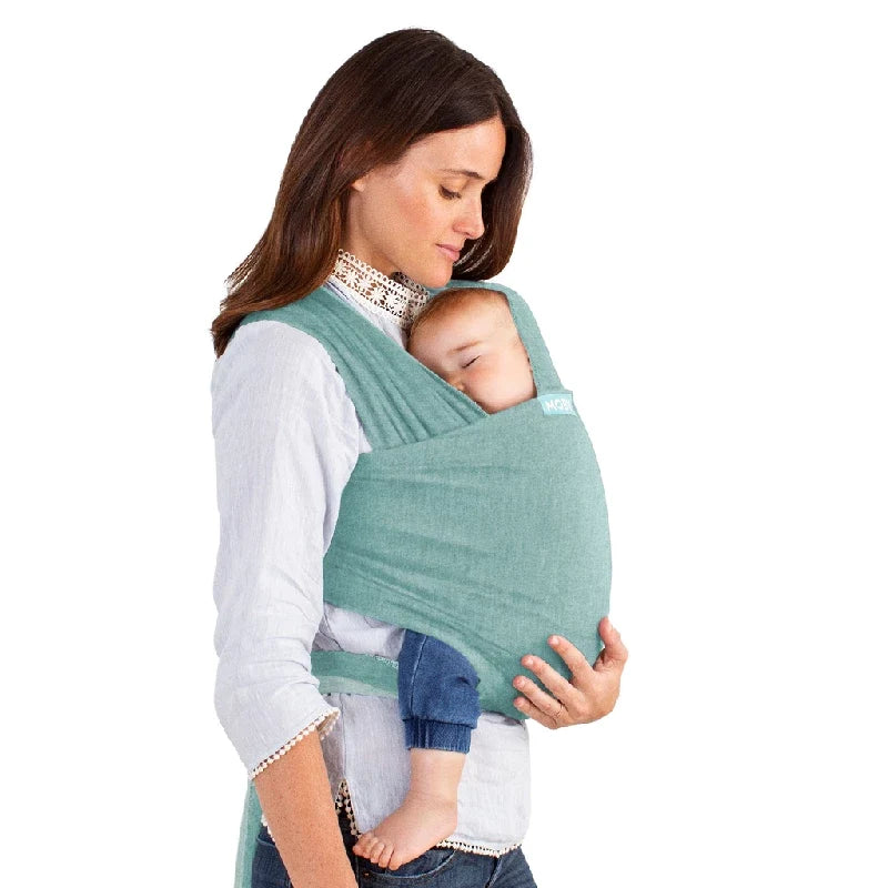 Moby Wrap Elements strækvikle i farven Hydro til babyer på 3-15 kg
