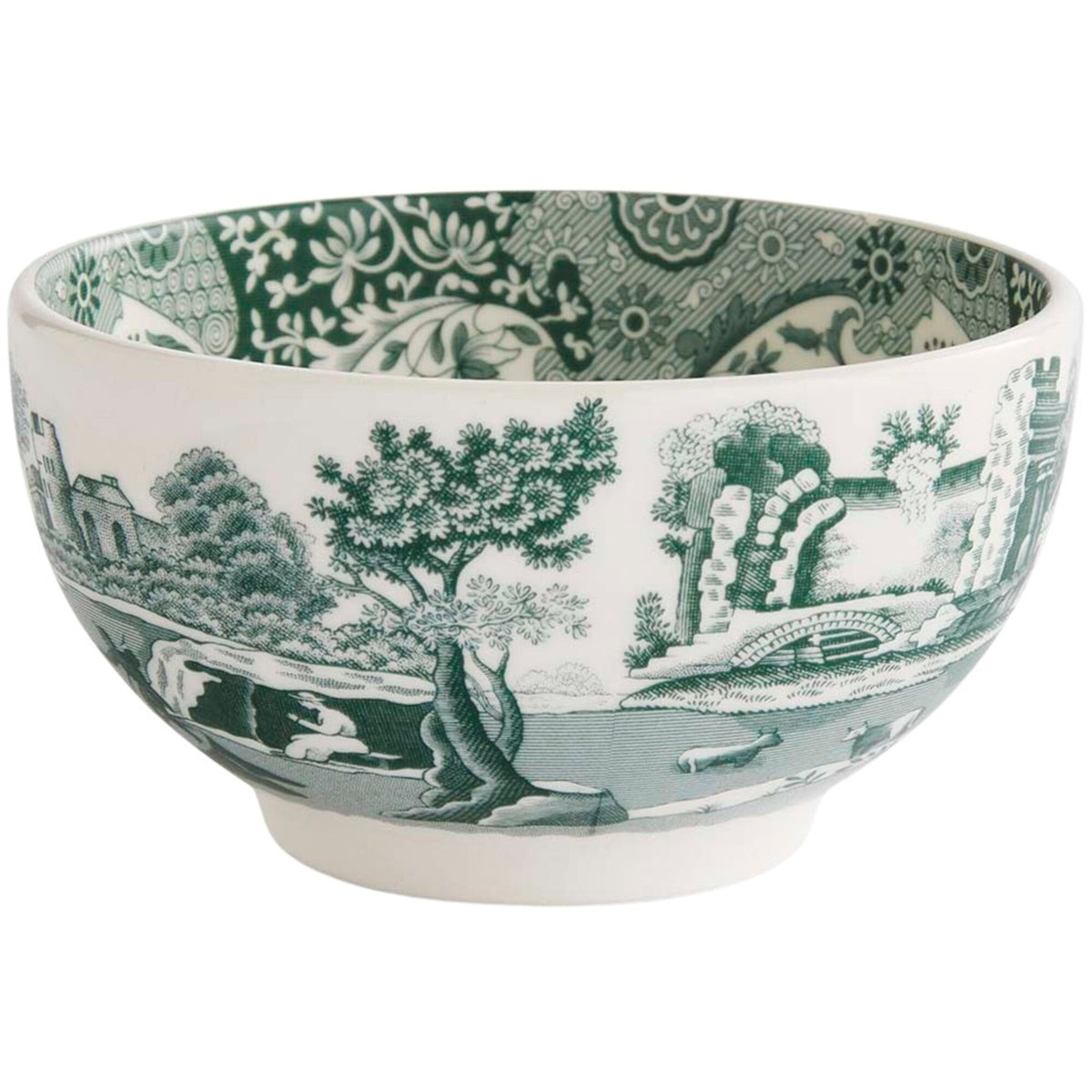 Lille grøn og hvid serveringsskål på 11 cm fra Spode Heritage Green Italian