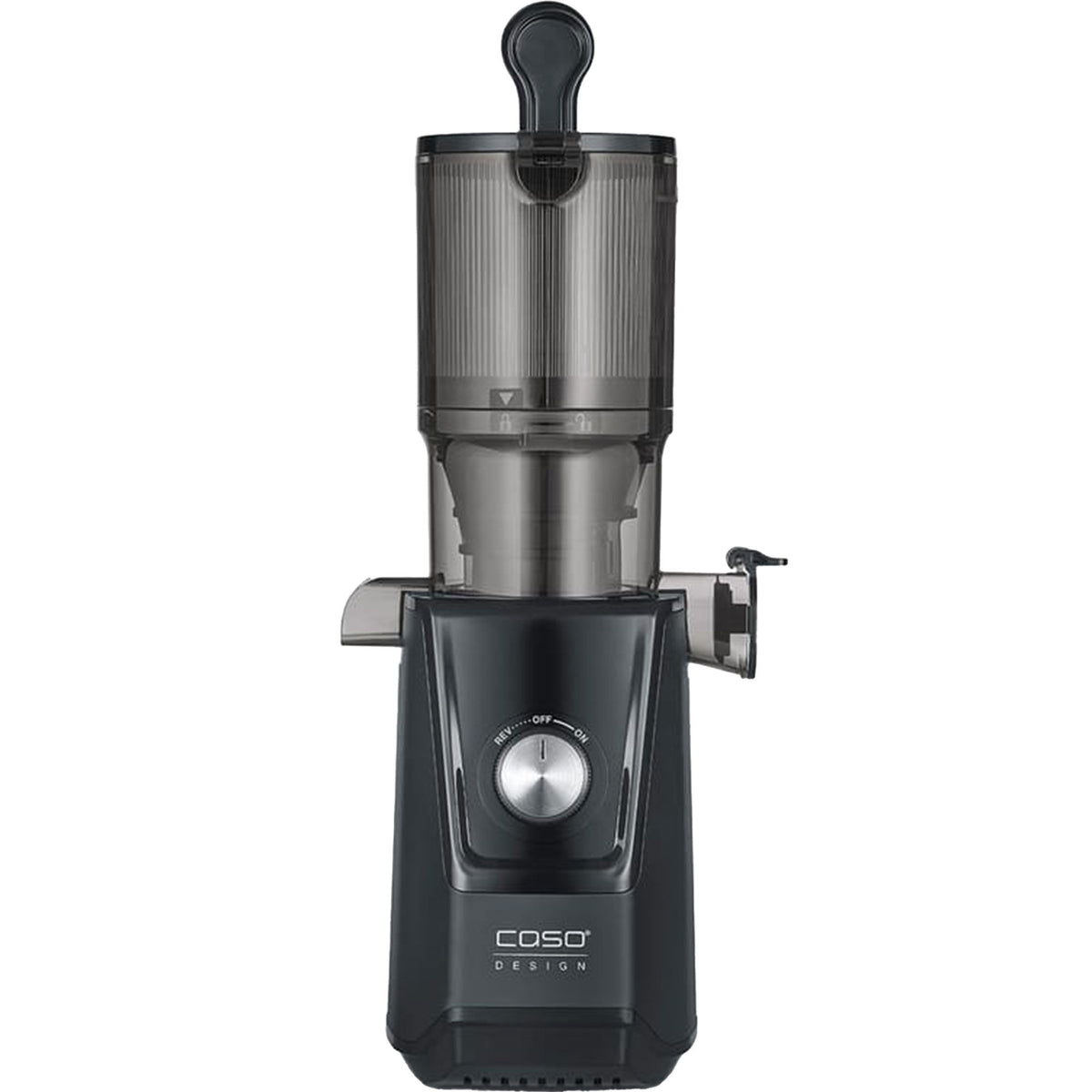 Caso slow juicer i mat sort, kompakt model til hjemmelavet juice