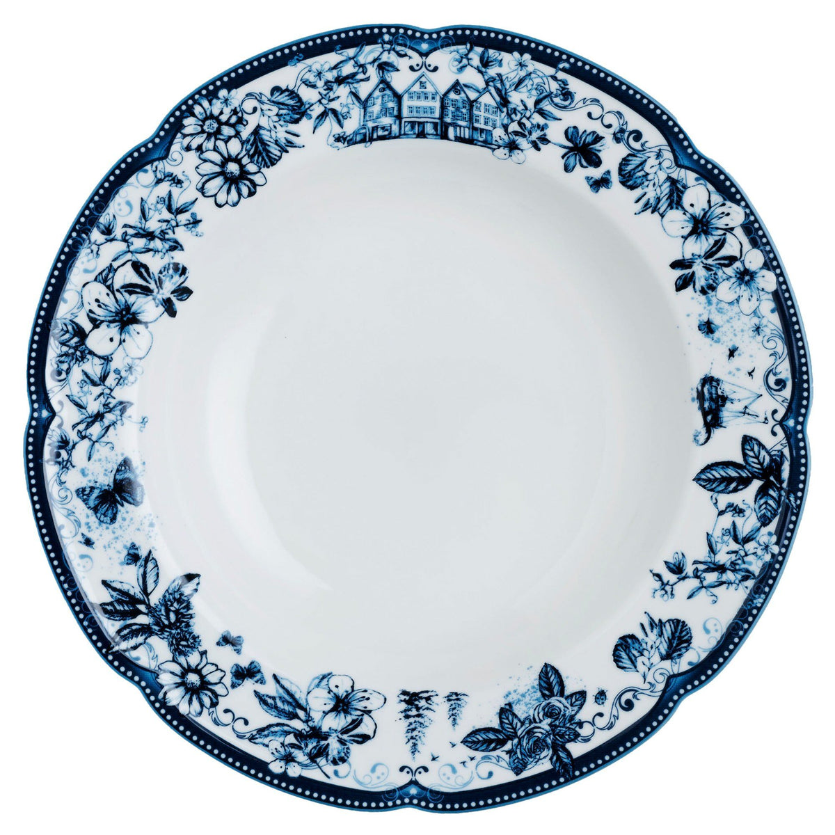 Magnor Fjord dyb tallerken i bone china, 23 cm