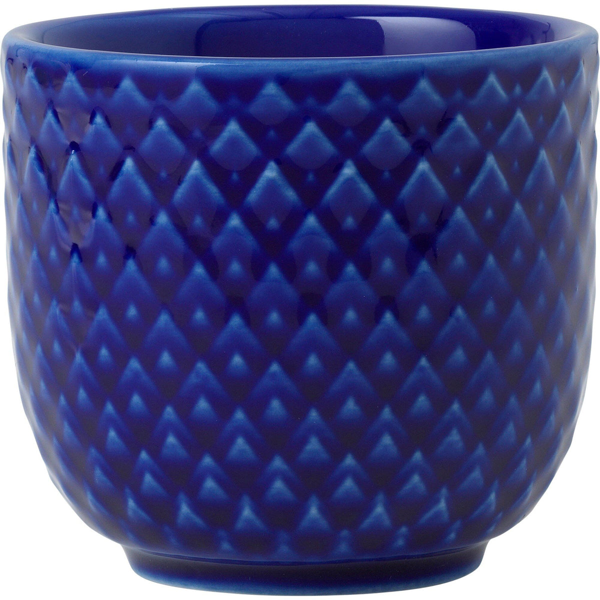 Mørkeblå Rhombe Color æggebæger fra Lyngby Porcelæn, 5 cm