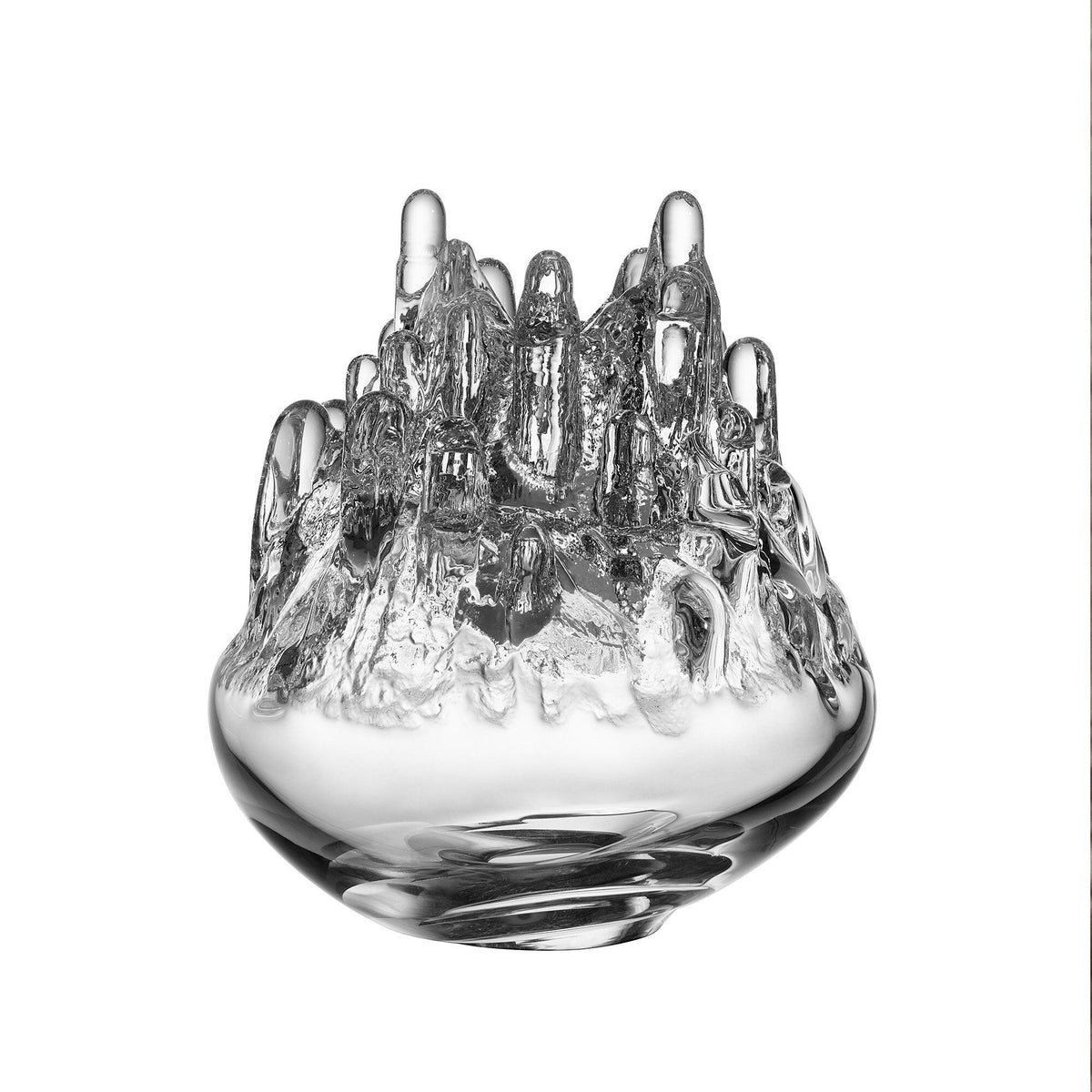 Kosta Boda Polar lysestage i glas, 33 cm høj