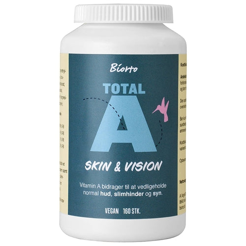Biorto Total A Skin og Vision, pakke med 160 kapsler