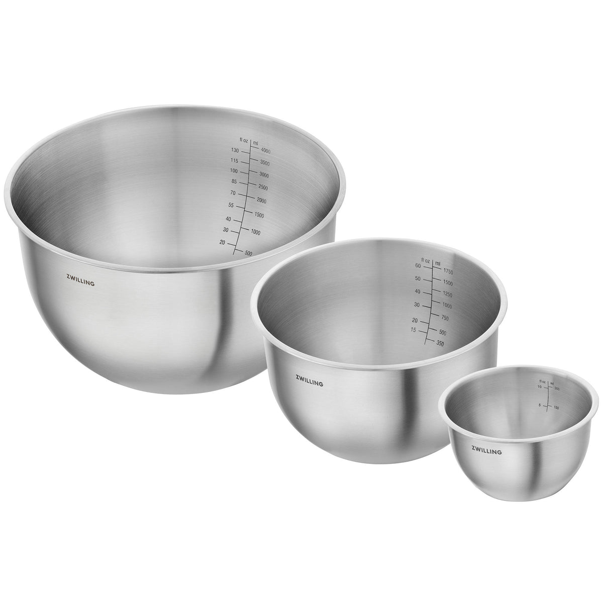 Zwilling Fresh & Save skålsæt med tre skåle i rustfrit stål