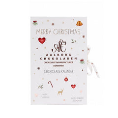 Luksus julekalender med 24 chokoladestykker fra Aalborg Chokoladen