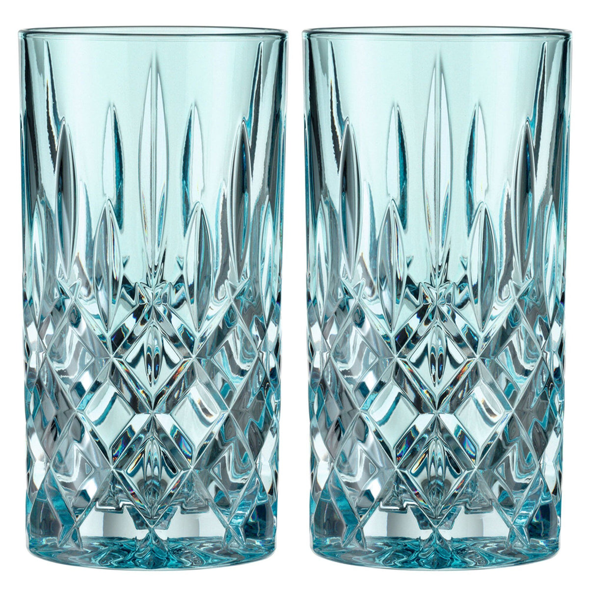 To longdrinkglas i farven aqua fra Nachtmann i serien Noblesse