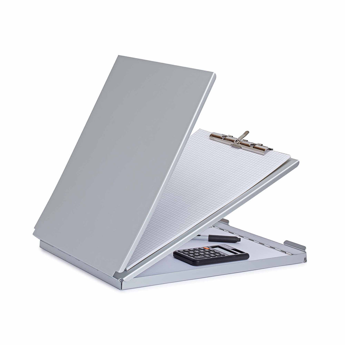 Aluminium clipboard i A4 med opbevaring, Maul MAULcase