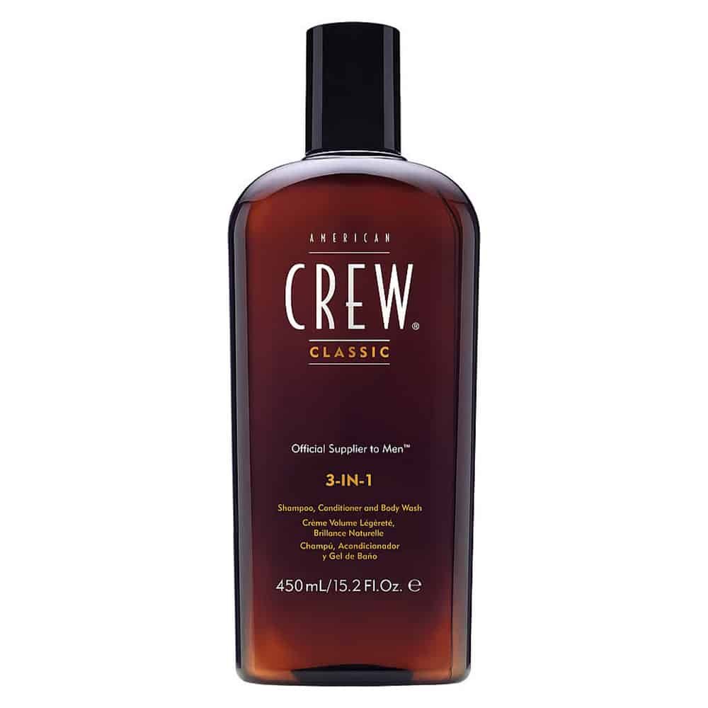 American Crew 3-in-1 shampoo, balsam og body wash i 450 ml flaske